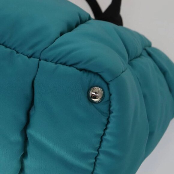 PRADA Hand Bag Nylon 2way Turquoise Blue Auth 111354V - Picture 10 of 14